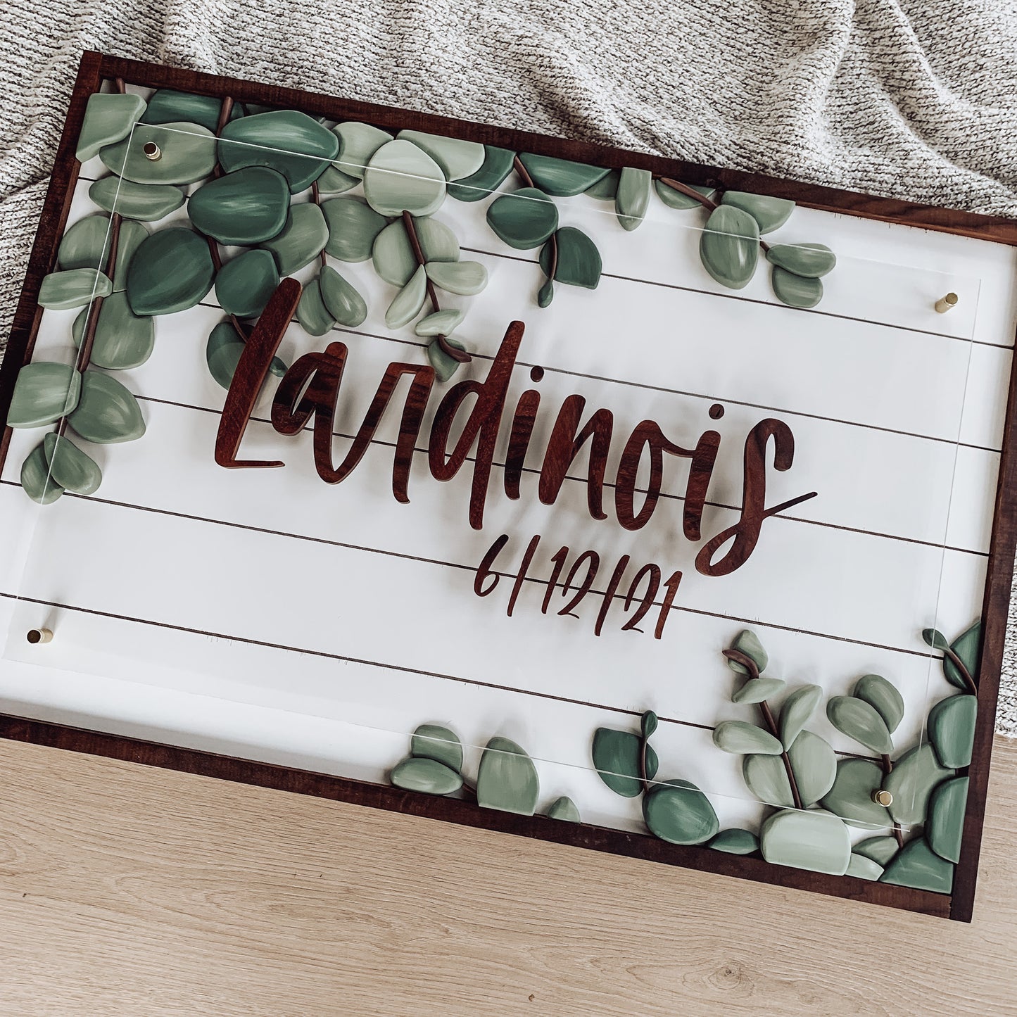 Leah | Custom 3D Name Sign | Farmhouse Chic Home Decor