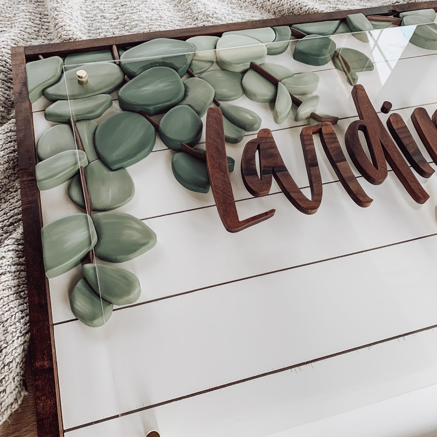 Leah | Custom 3D Name Sign | Farmhouse Chic Home Decor