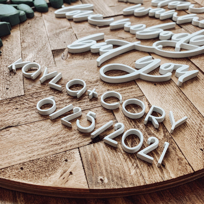 Cornell | Custom 3D Name Sign | Farmhouse Chic Home Decor