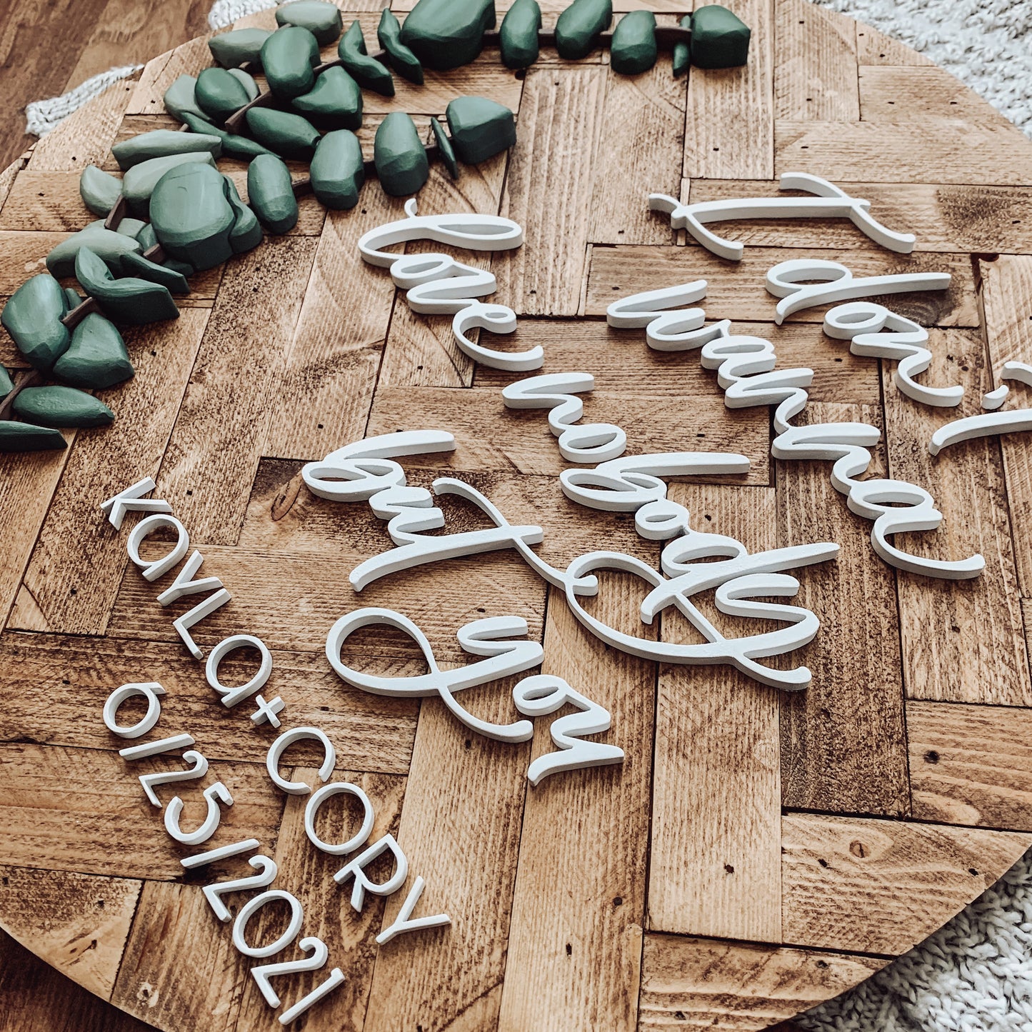 Cornell | Custom 3D Name Sign | Farmhouse Chic Home Decor
