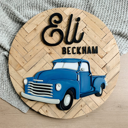 Eli | Custom 3D Name Sign | Farmhouse Chic Nursery Decor