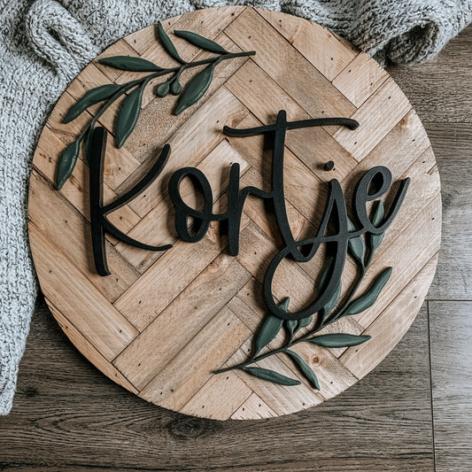 Macey | Custom 3D Name Sign | Farmhouse Chic Home Decor
