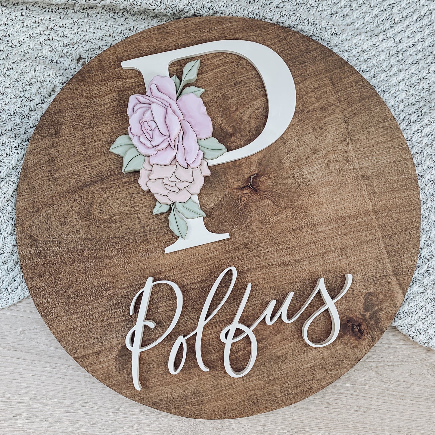Sophia | Custom 3D Name Sign | Farmhouse Chic Home Decor