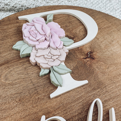 Sophia | Custom 3D Name Sign | Farmhouse Chic Home Decor