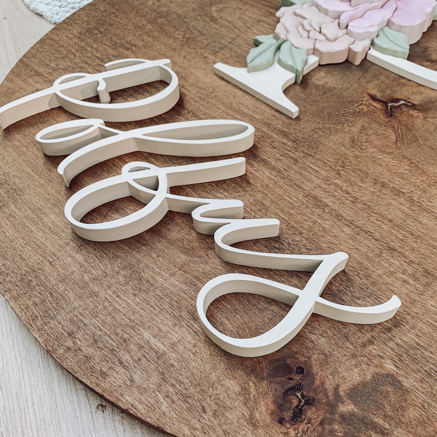 Sophia | Custom 3D Name Sign | Farmhouse Chic Home Decor