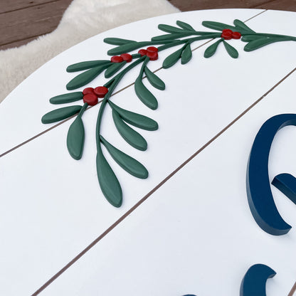 Mistletoe | Custom 3D Name Sign | Farmhouse Chic Christmas Decor