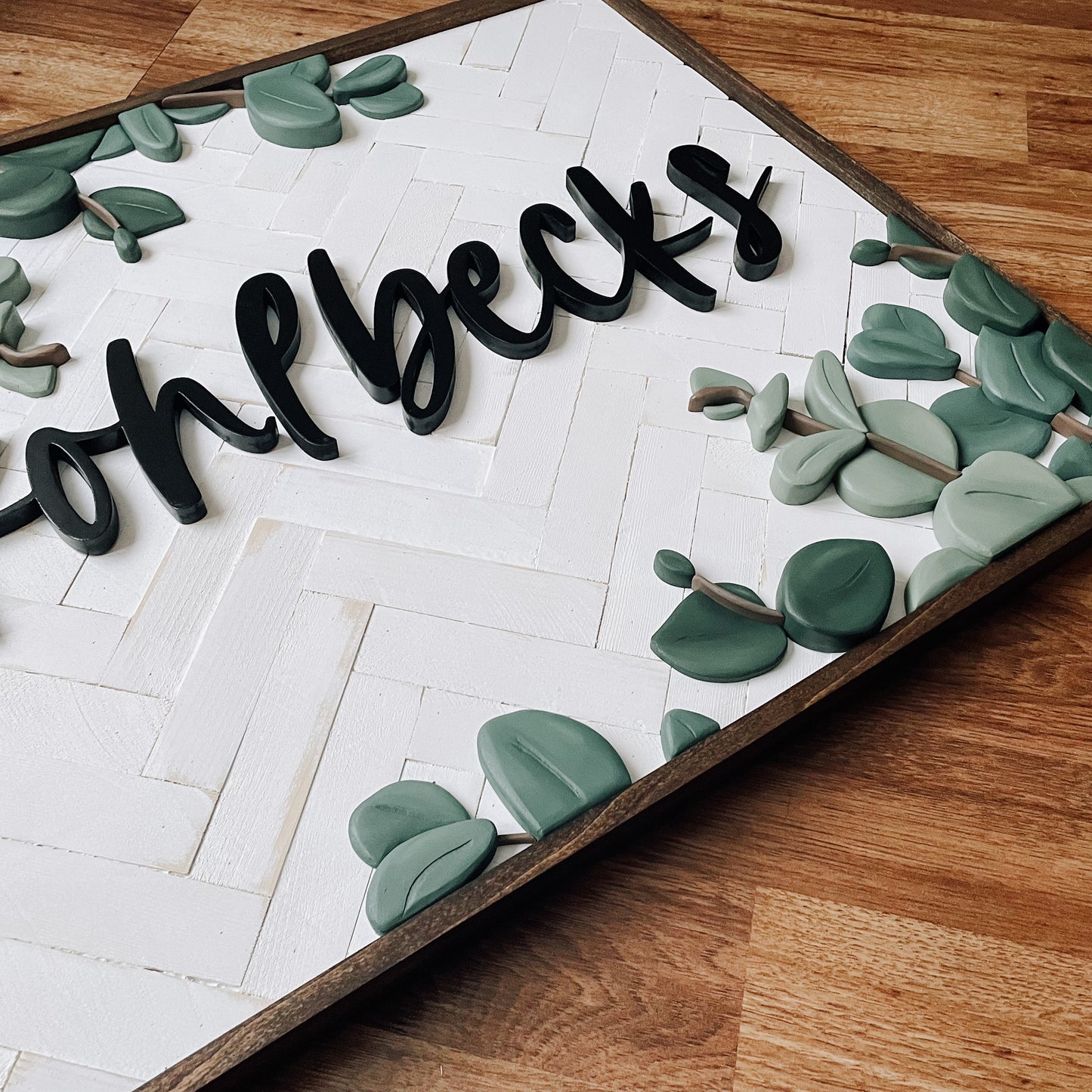 Leah | Custom 3D Name Sign | Farmhouse Chic Home Decor