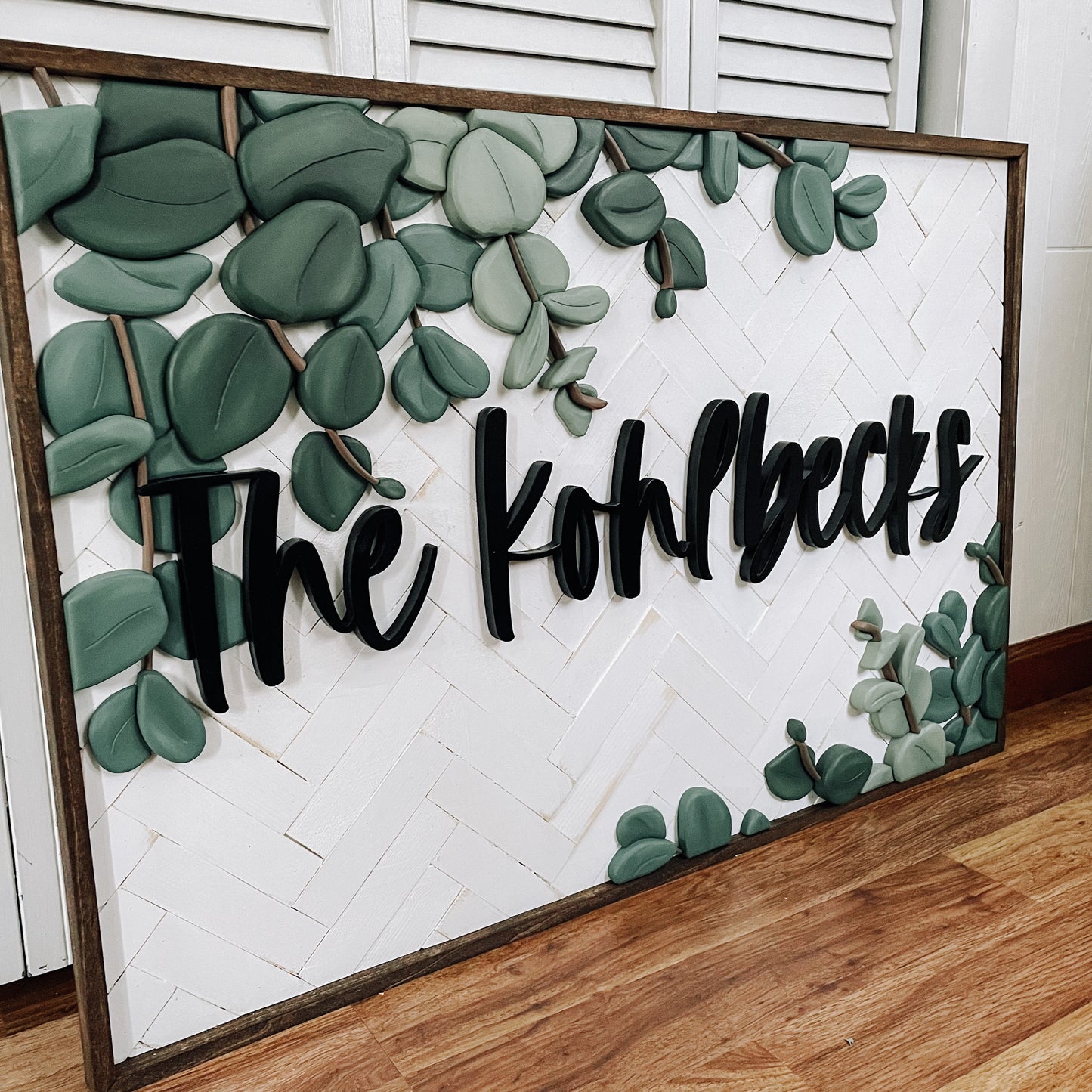 Leah | Custom 3D Name Sign | Farmhouse Chic Home Decor
