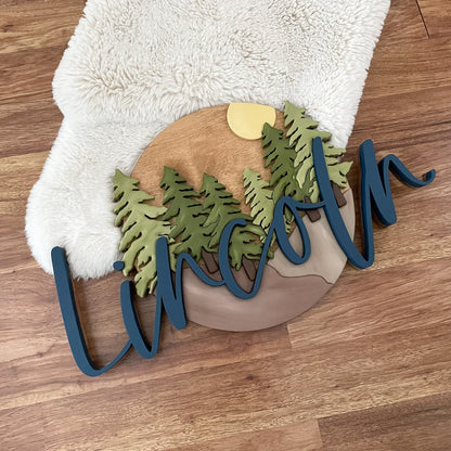 Ash | Custom 3D Name Sign | Farmhouse Chic Nursery Decor