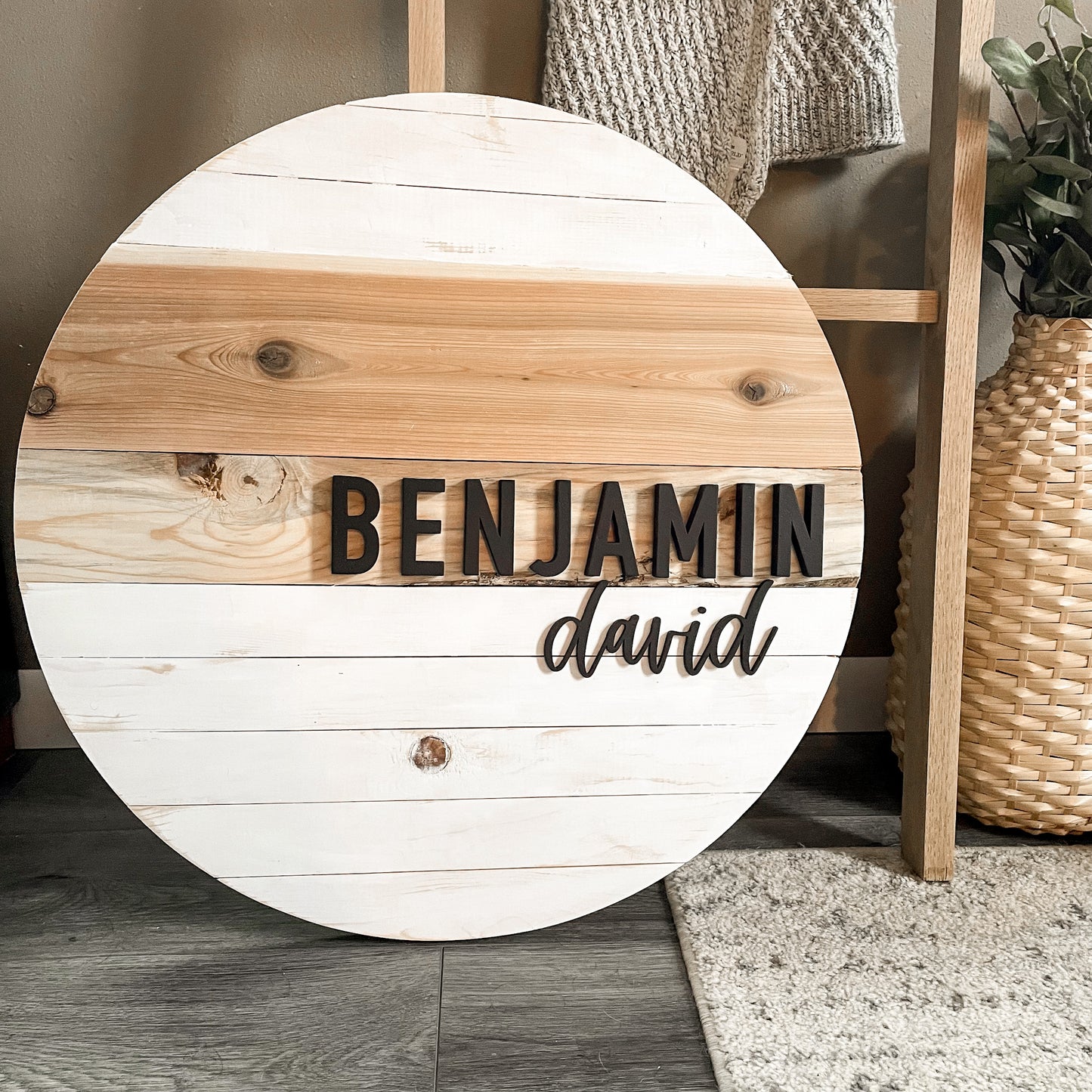 Darby | Custom 3D Name Sign | Farmhouse Chic Home Decor