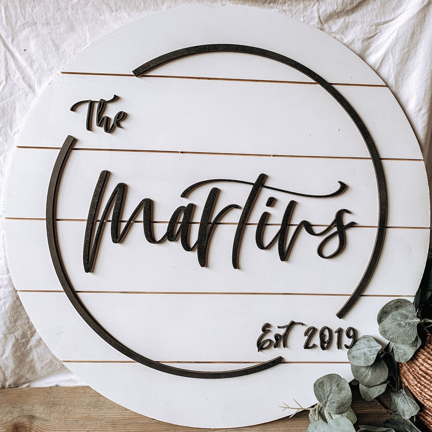 Martin | Custom 3D Name Sign | Farmhouse Chic Home Decor