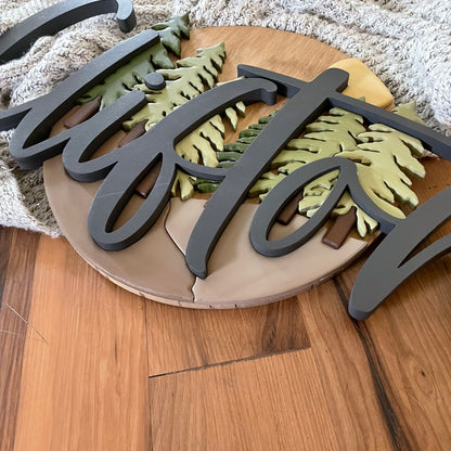 Ash | Custom 3D Name Sign | Farmhouse Chic Nursery Decor