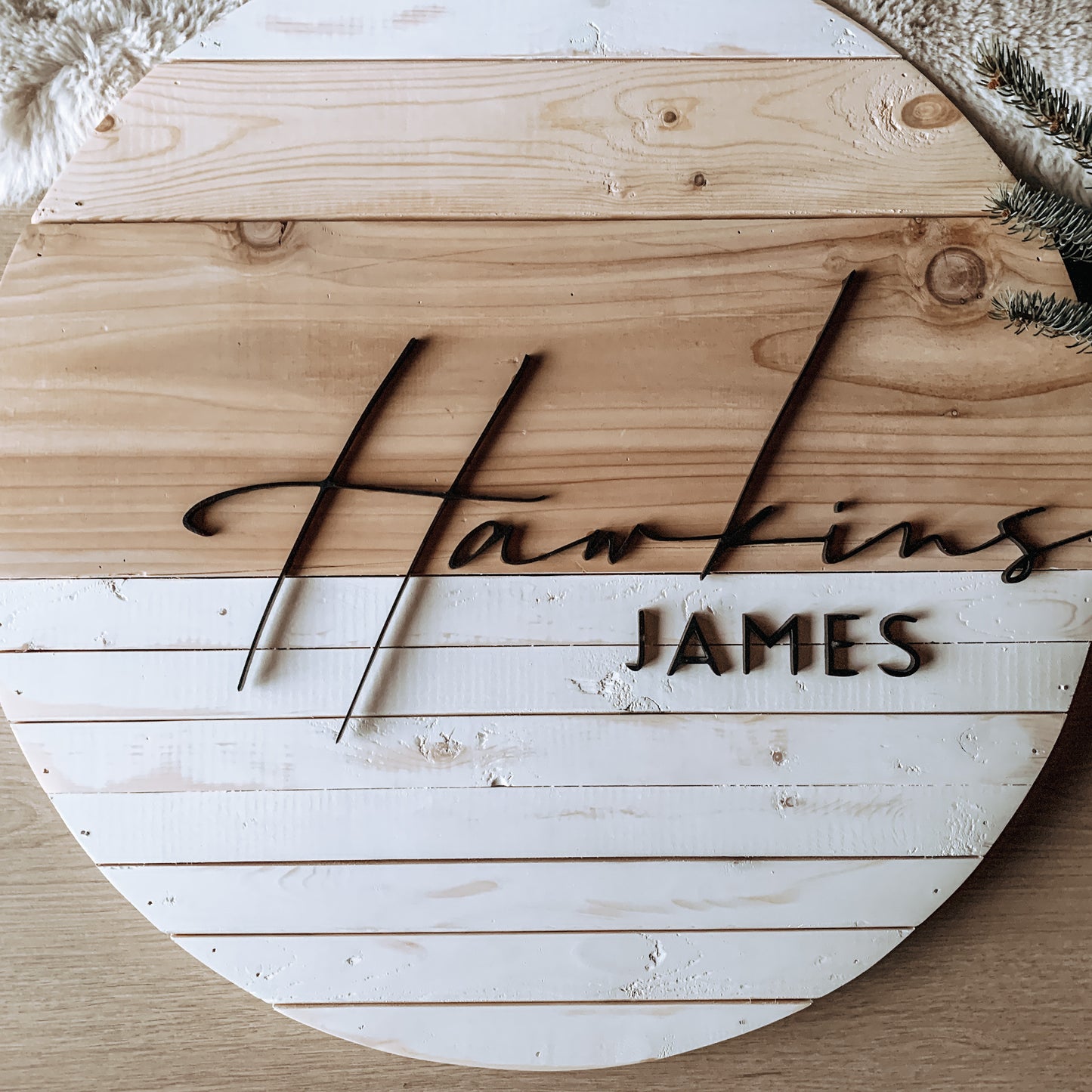 Darby | Custom 3D Name Sign | Farmhouse Chic Home Decor