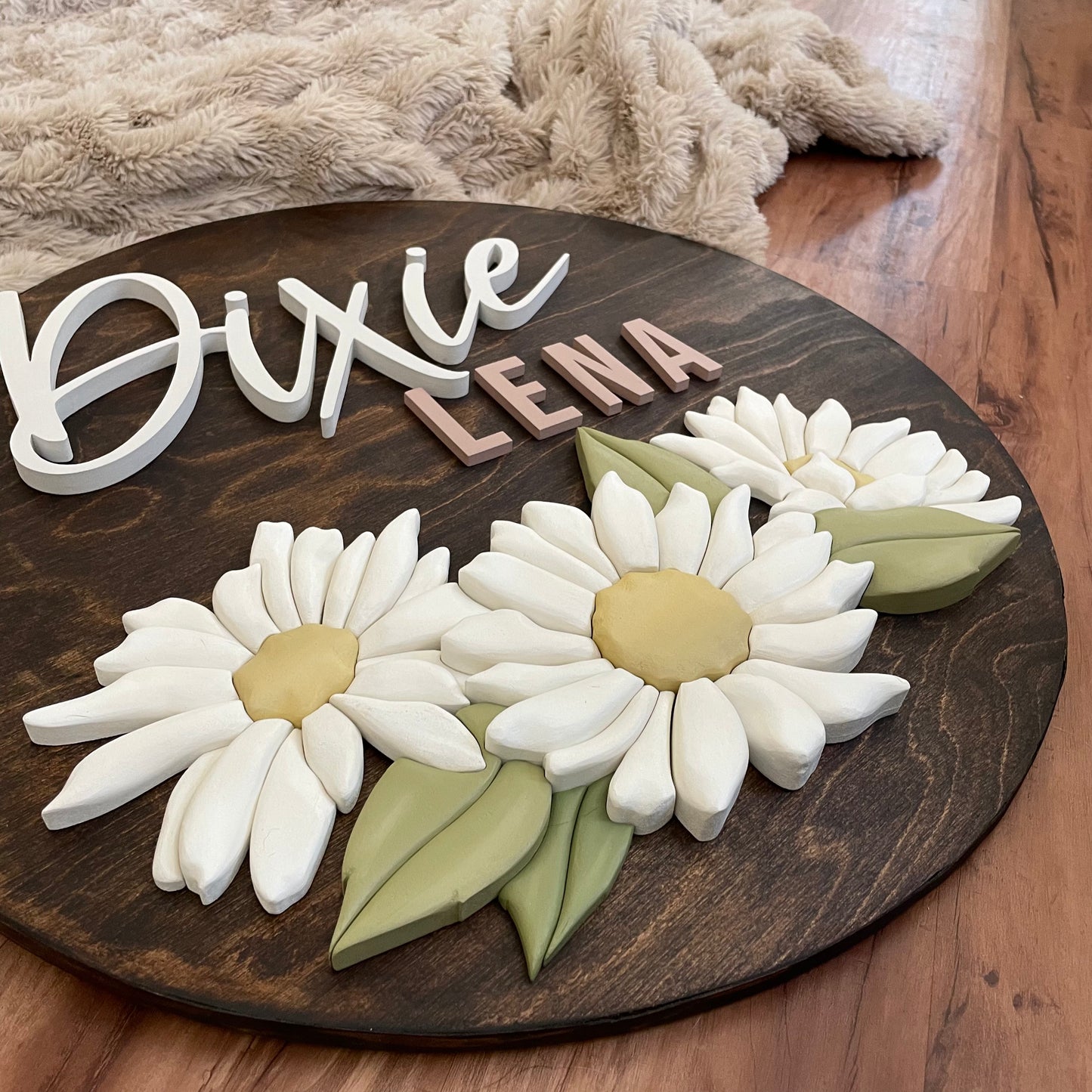 Dixie | Custom 3D Name Sign | Farmhouse Chic Nursery Decor