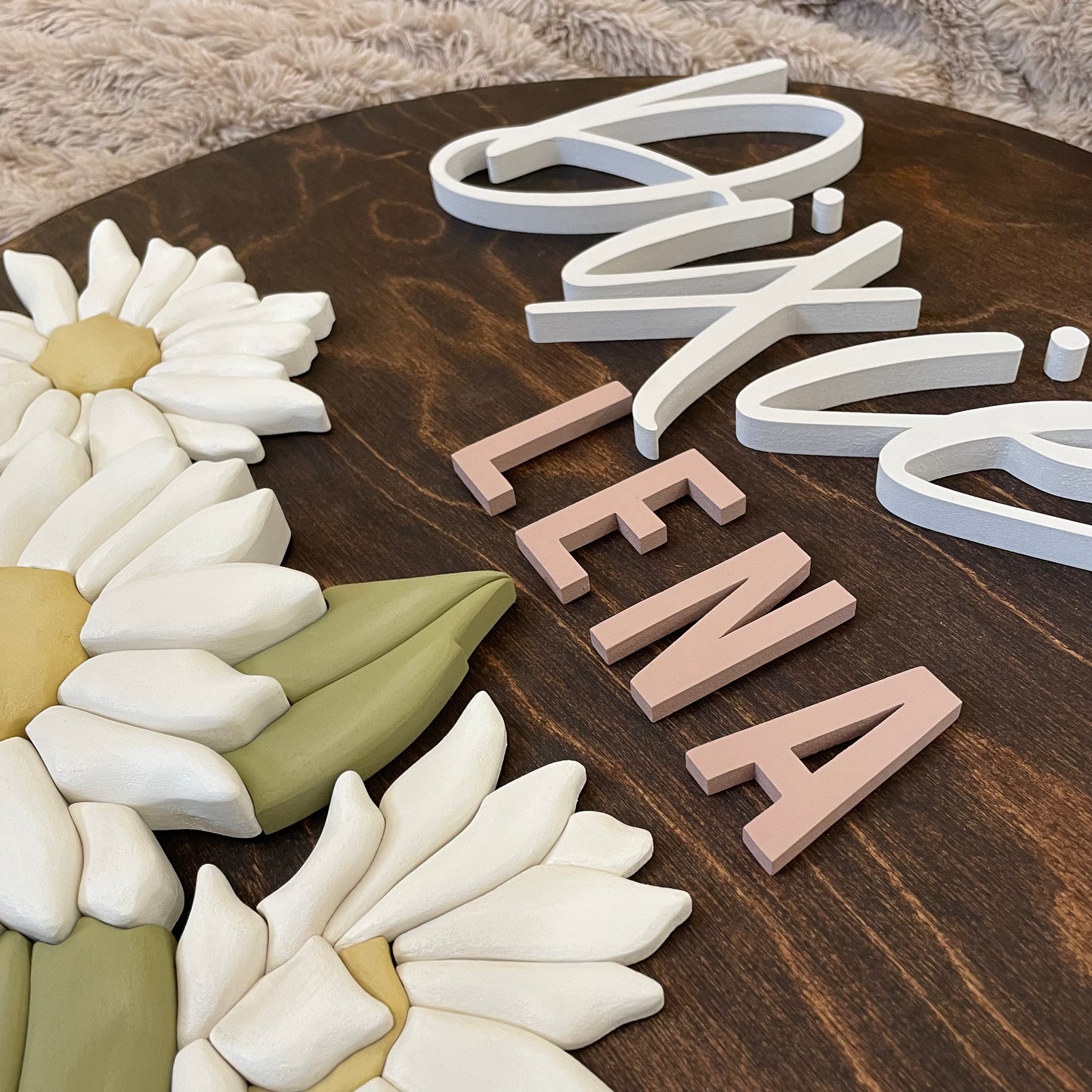 Dixie | Custom 3D Name Sign | Farmhouse Chic Nursery Decor