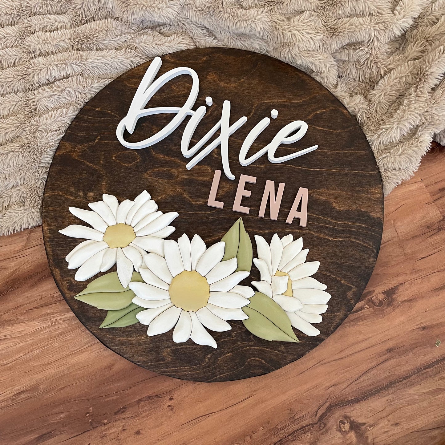 Dixie | Custom 3D Name Sign | Farmhouse Chic Nursery Decor