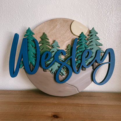 Ash | Custom 3D Name Sign | Farmhouse Chic Nursery Decor