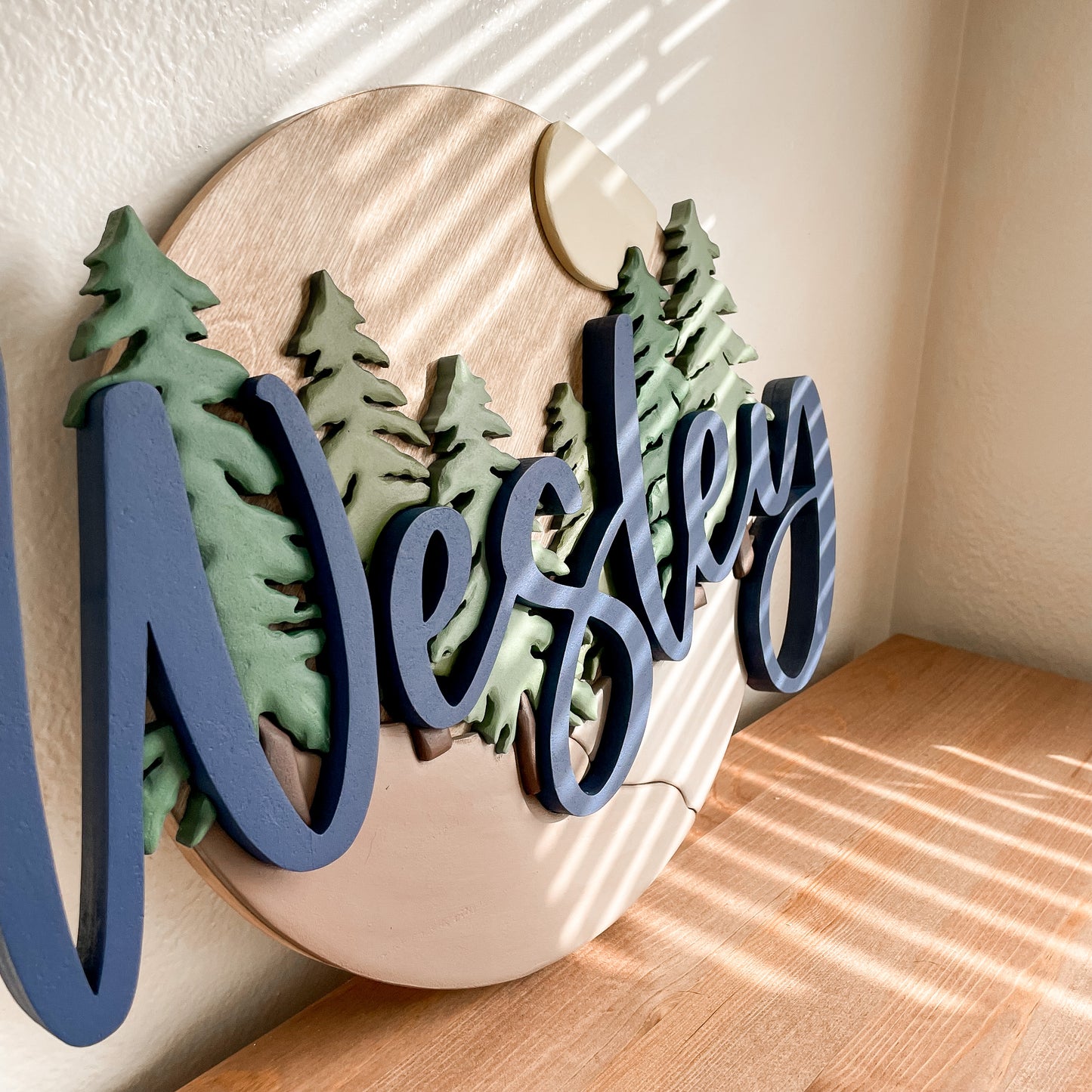 Ash | Custom 3D Name Sign | Farmhouse Chic Nursery Decor