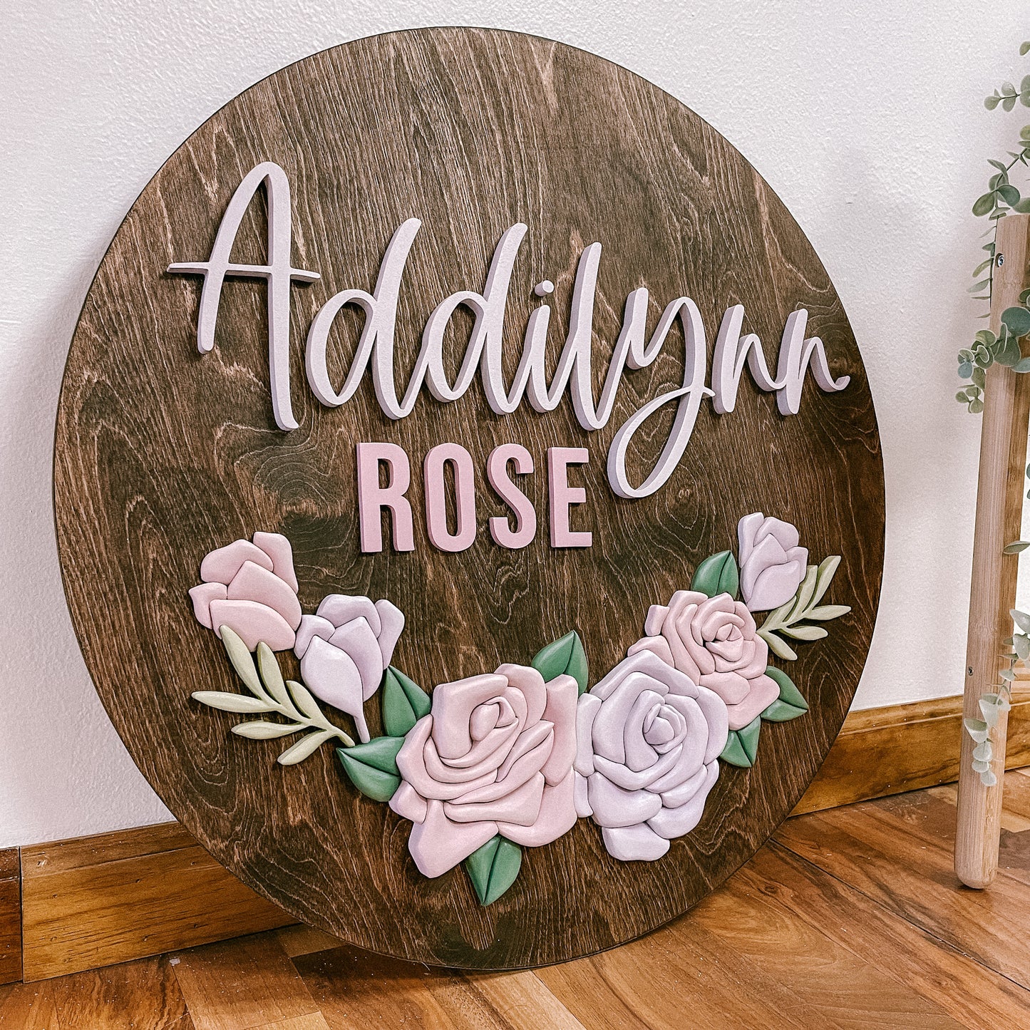 Gloria | Custom 3D Name Sign | Farmhouse Chic Nursery Decor