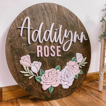 Gloria | Custom 3D Name Sign | Farmhouse Chic Nursery Decor
