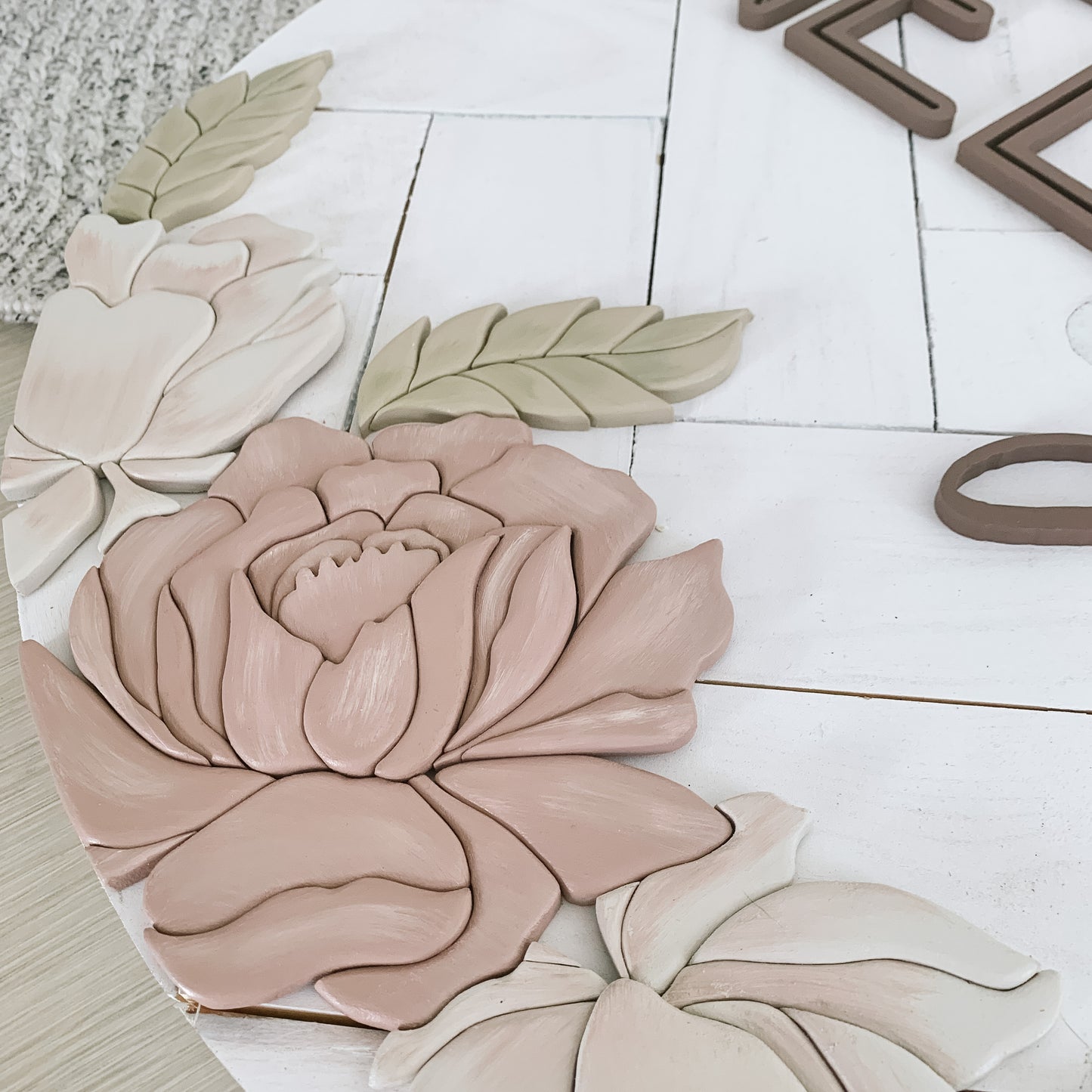 Nellie | Custom 3D Name Sign | Farmhouse Chic Nursery Decor