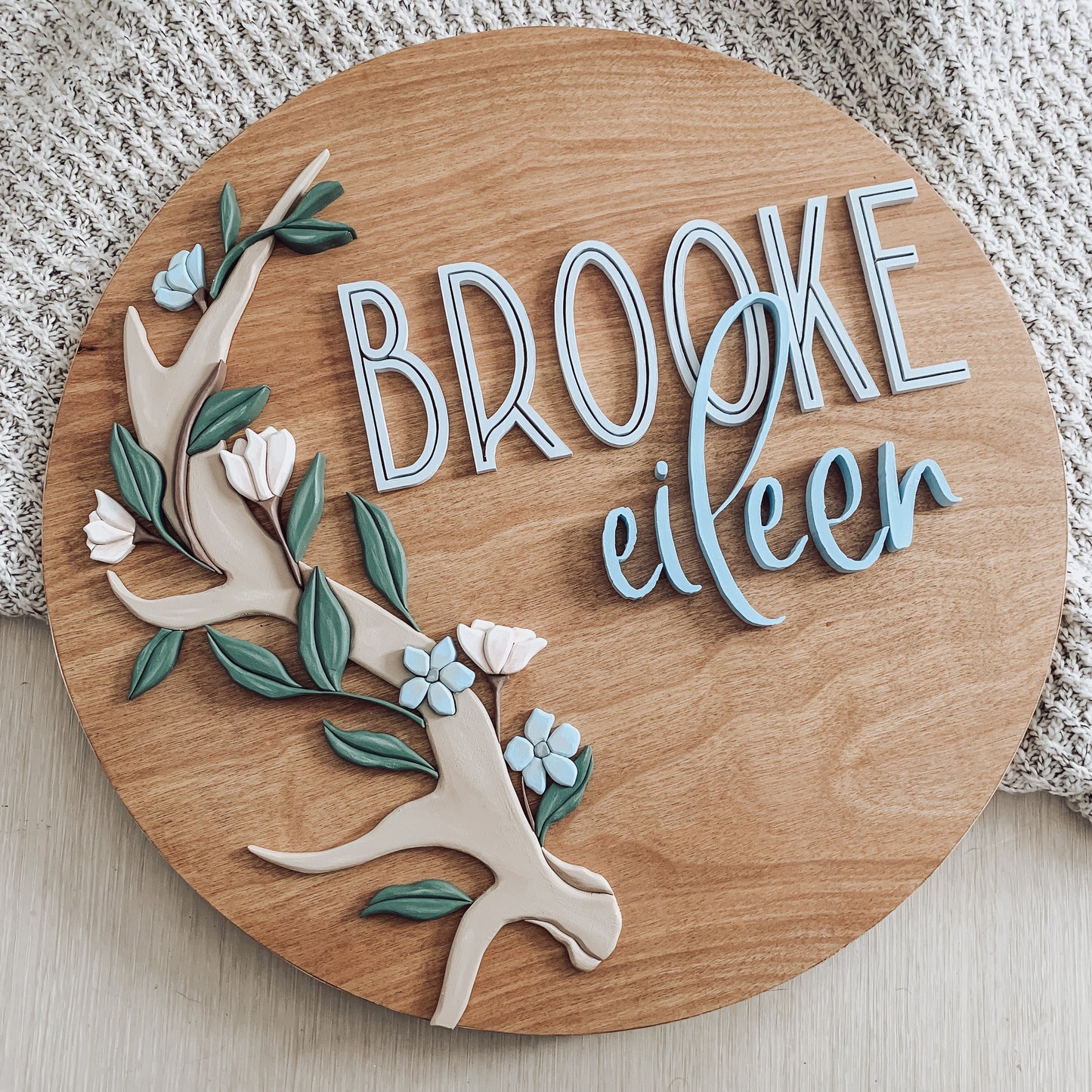 Anna | Custom 3D Name Sign | Farmhouse Chic Nursery Decor