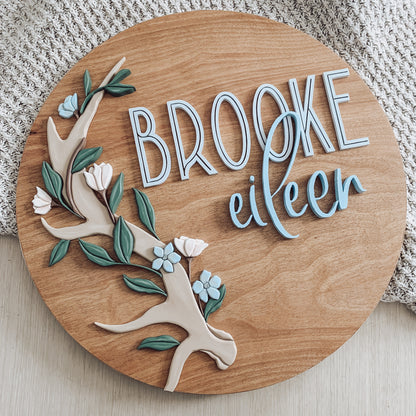 Anna | Custom 3D Name Sign | Farmhouse Chic Nursery Decor