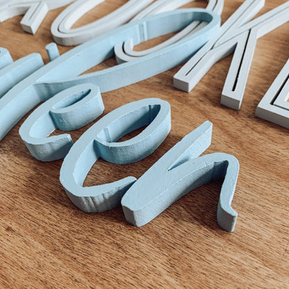 Anna | Custom 3D Name Sign | Farmhouse Chic Nursery Decor