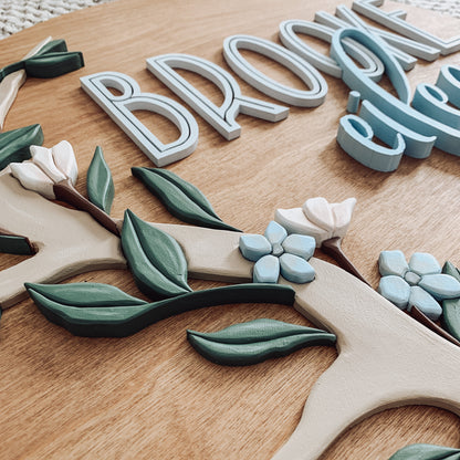 Anna | Custom 3D Name Sign | Farmhouse Chic Nursery Decor