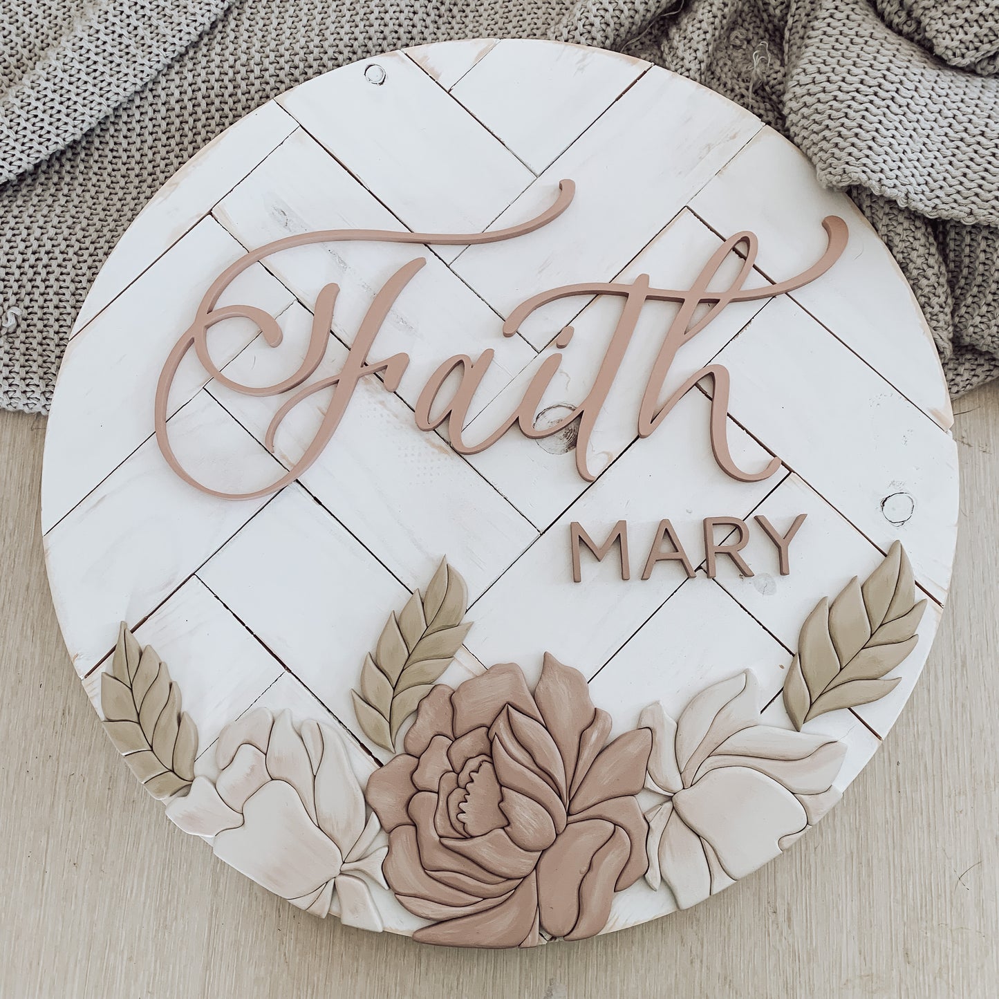 Nellie | Custom 3D Name Sign | Farmhouse Chic Nursery Decor