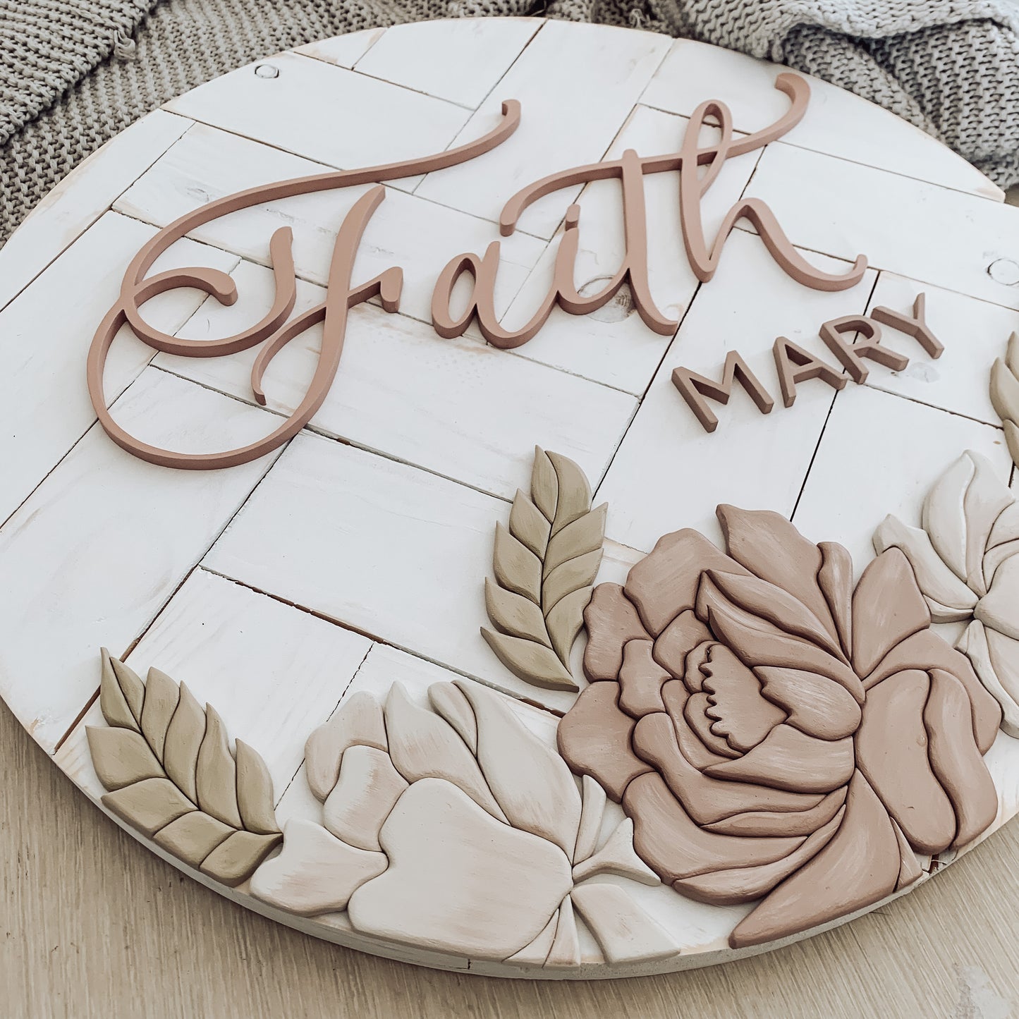 Nellie | Custom 3D Name Sign | Farmhouse Chic Nursery Decor