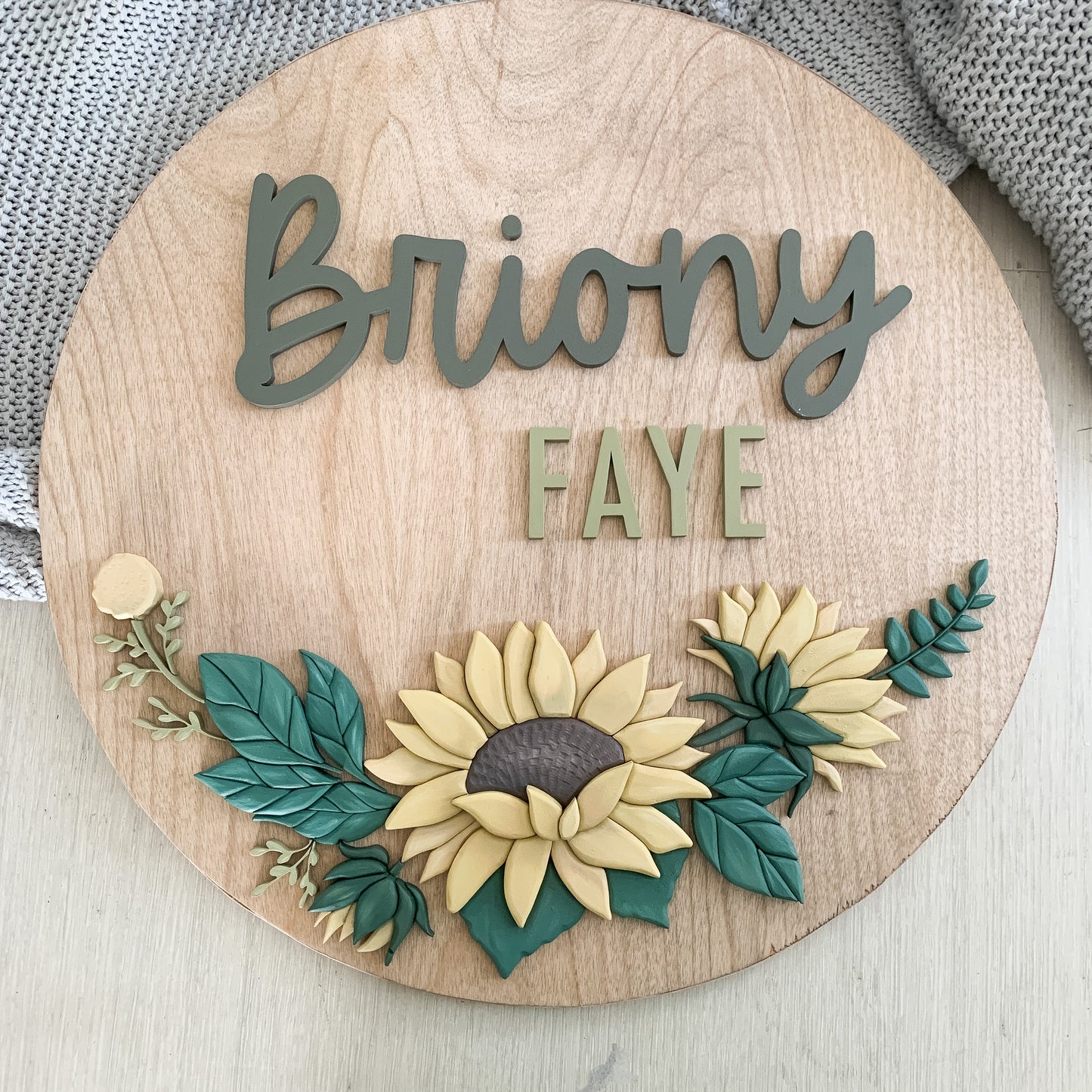 Briony | Custom 3D Name Sign | Farmhouse Chic Nursery Decor