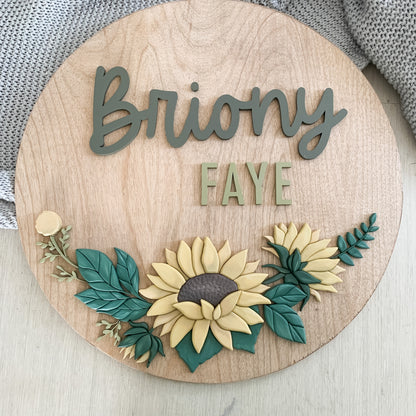 Briony | Custom 3D Name Sign | Farmhouse Chic Nursery Decor