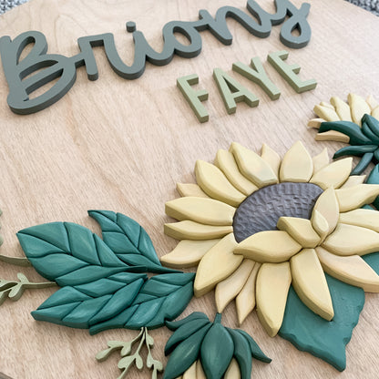 Briony | Custom 3D Name Sign | Farmhouse Chic Nursery Decor