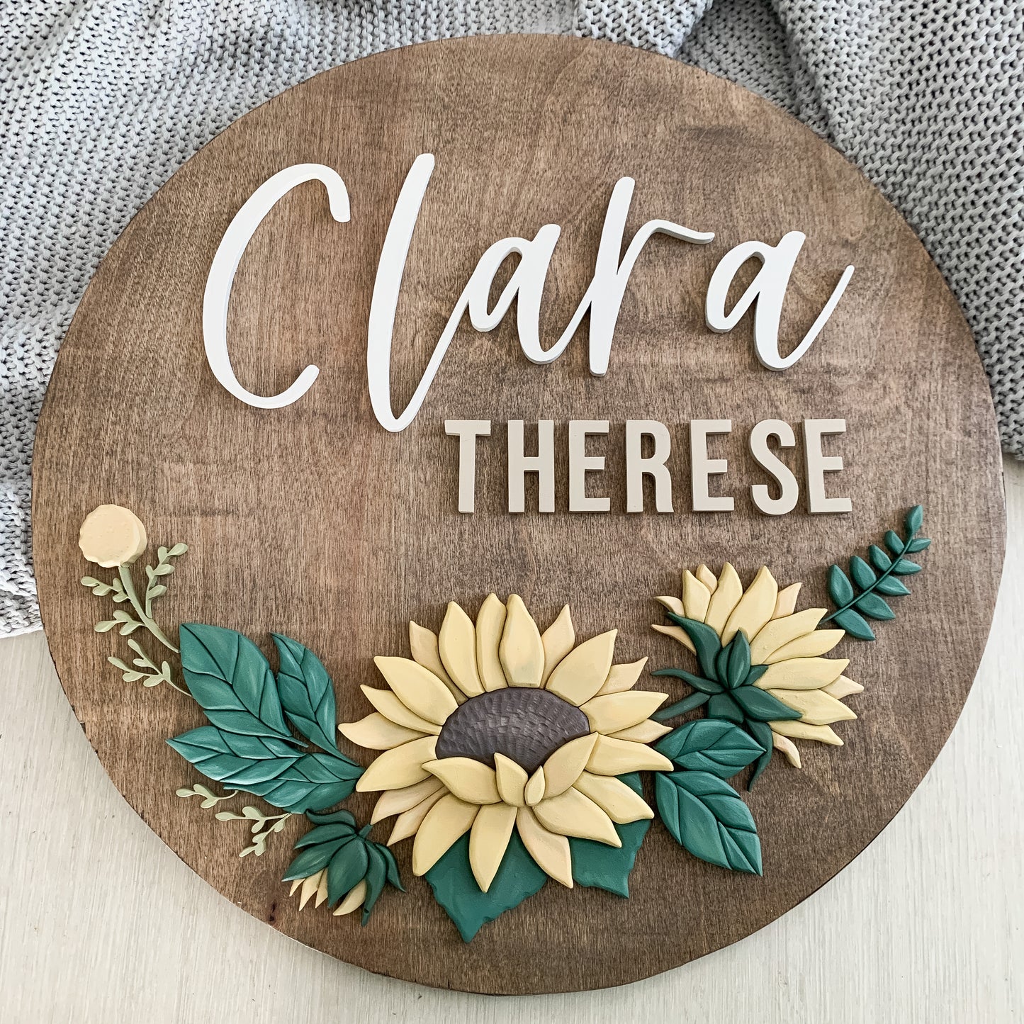 Briony | Custom 3D Name Sign | Farmhouse Chic Nursery Decor