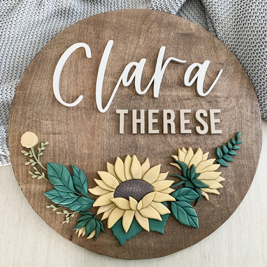 Briony | Custom 3D Name Sign | Farmhouse Chic Nursery Decor