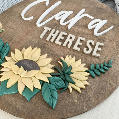 Briony | Custom 3D Name Sign | Farmhouse Chic Nursery Decor
