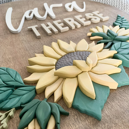 Briony | Custom 3D Name Sign | Farmhouse Chic Nursery Decor