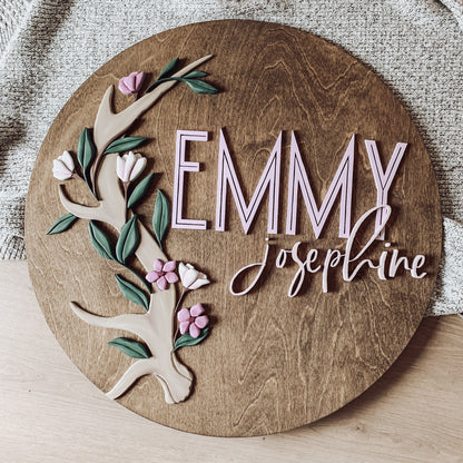 Anna | Custom 3D Name Sign | Farmhouse Chic Nursery Decor
