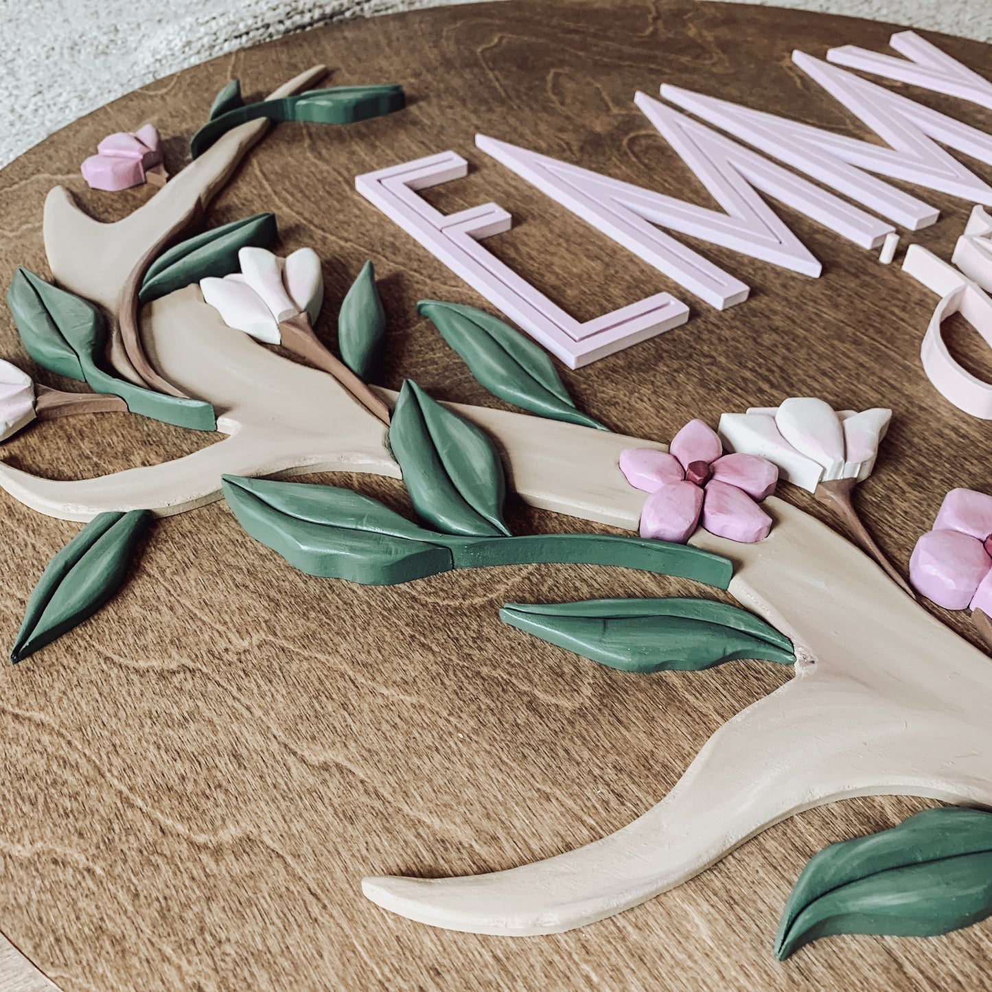 Anna | Custom 3D Name Sign | Farmhouse Chic Nursery Decor