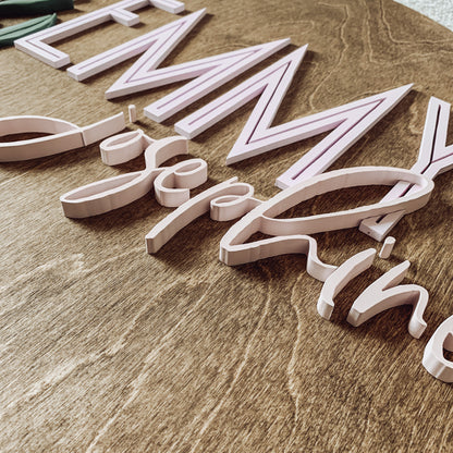 Anna | Custom 3D Name Sign | Farmhouse Chic Nursery Decor