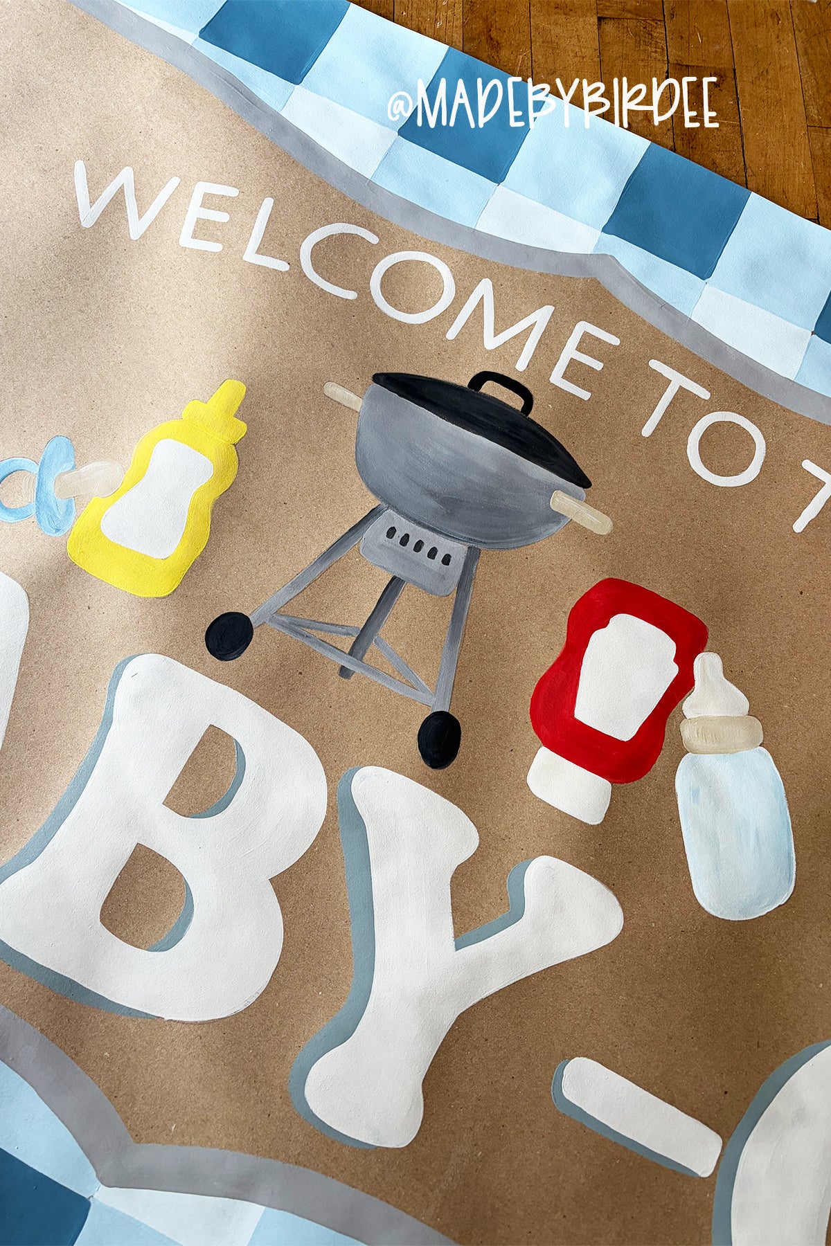 Baby-Q | Custom Baby Shower Banner | Personalized Party Decor