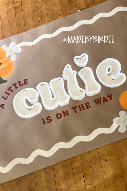 Little Cutie | Custom Baby Shower Banner | Personalized Party Decor