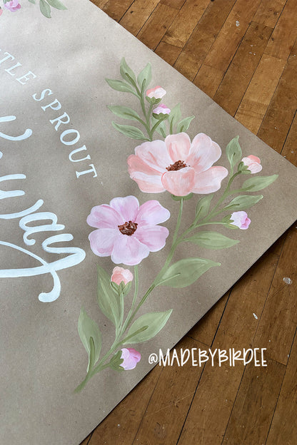 Little Sprout | Custom Baby Shower Banner | Personalized Party Decor