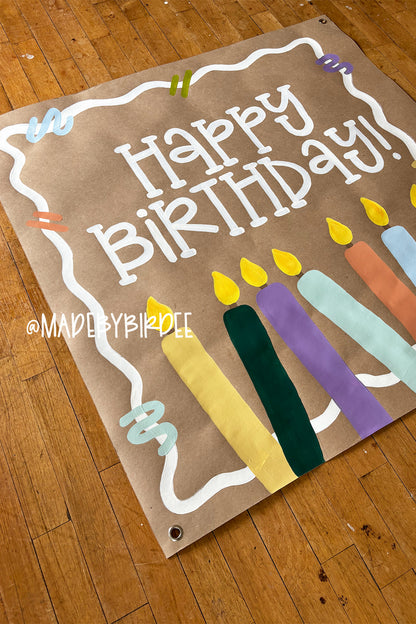 Birthday Candles | Custom Birthday Banner | Personalized Party Decor