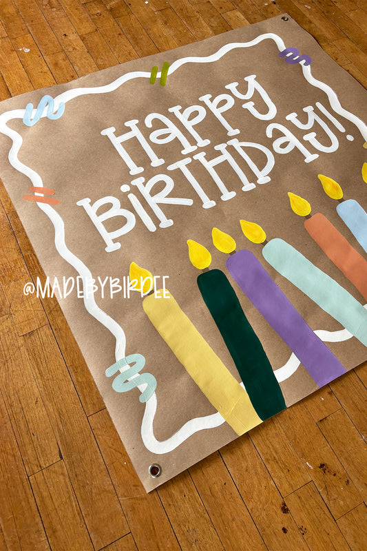 Birthday Candles | Custom Birthday Banner | Personalized Party Decor