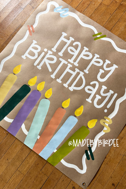 Birthday Candles | Custom Birthday Banner | Personalized Party Decor