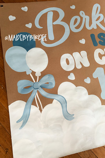 Cloud Birthday | Custom Birthday Banner | Personalized Party Decor