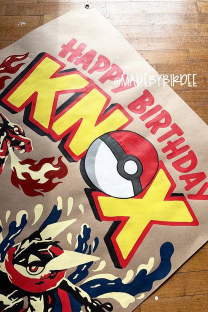 Pokemon Birthday | Custom Birthday Banner | Personalized Party Decor