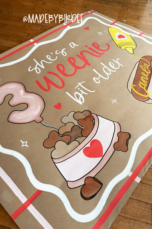 Weenie Birthday | Custom Birthday Banner | Personalized Party Decor